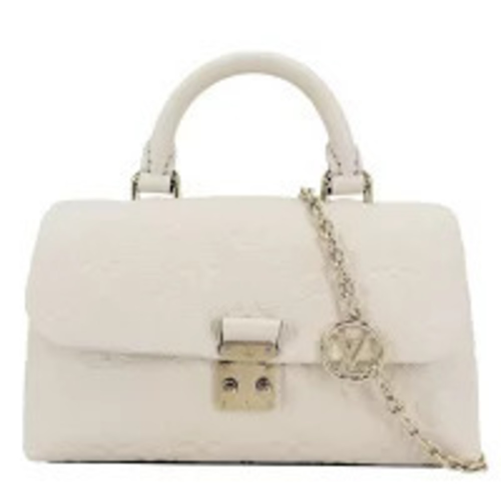 Louis Vuitton Madeleine Monogram Empreinte 2Way Crossbody Bag Leather Cream